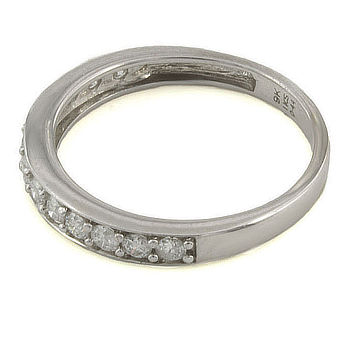 9ct white gold Diamond 0.44cts half eternity Ring size N